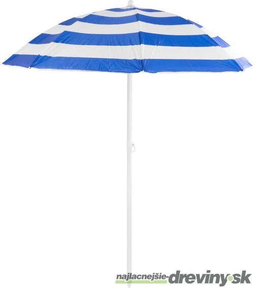 Slnečník DALIA 180 cm, 32/32 mm, s naklápacím kĺbom, modro-biely, plážový