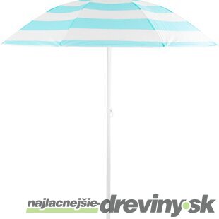 Slnečník DALIA 180 cm, 32/32 mm, s naklápacím kĺbom, tyrkysovo-biely, plážový
