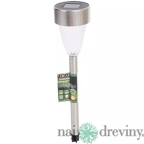 Solárna LED lampa 1ks, strieborná