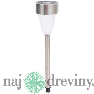 Solárna LED lampa 1ks, strieborná