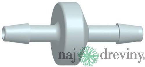 Spätná klapka na hadicu 6 mm