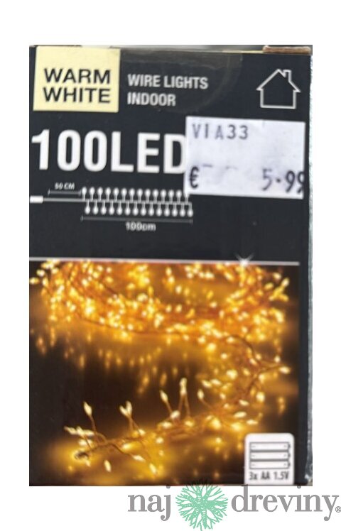 Svetelná reťaz (100 LED, 1m)