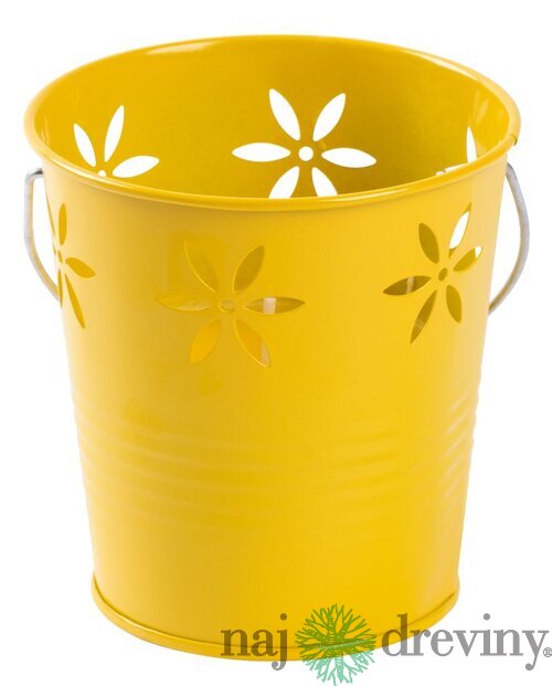 Sviečka Citronella CB197, repelentná, vedro, mix zelená/žltá, 160 g, 110x105 mm