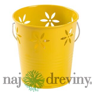 Sviečka Citronella CB197, repelentná, vedro, mix zelená/žltá, 160 g, 110x105 mm