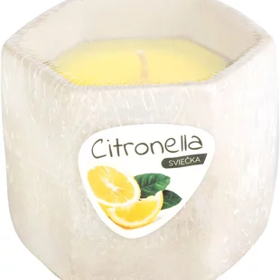 Sviečka Citronella, cement, 85 g, repelentná, 90x75 mm