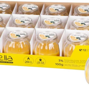 Sviečka Citronella CG582, repelentná, v skle, 100 g, 80x75 mm