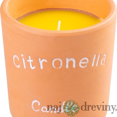 Sviečka Citronella, repelentná, terakota, 185 g, 100x100 mm