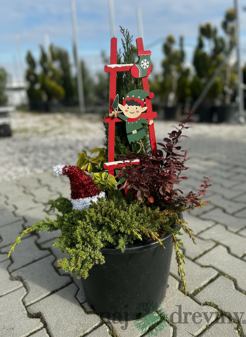 Svietiaci vianočný aranžmán, výška 100/110 cm