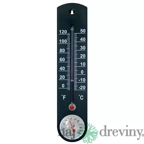 Teplomer Strend Pro TMS-055 BlackBar, 250x55x12 mm, plast s vlhkomerom