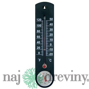 Teplomer Strend Pro TMS-055 BlackBar, 250x55x12 mm, plast s vlhkomerom