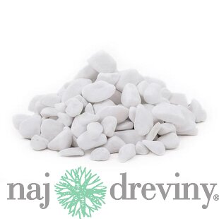Thassos biely mramor dekoračný okruhliak 20 - 40 mm, 25kg