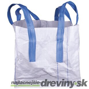 Vak BigBag TOF4, 90x90x120 cm, PP, 4 uši, biely, vrece rovné dno, max. 1000 kg