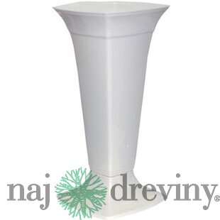 Váza 16x37cm biela zapichovacia plastová Prosperplast