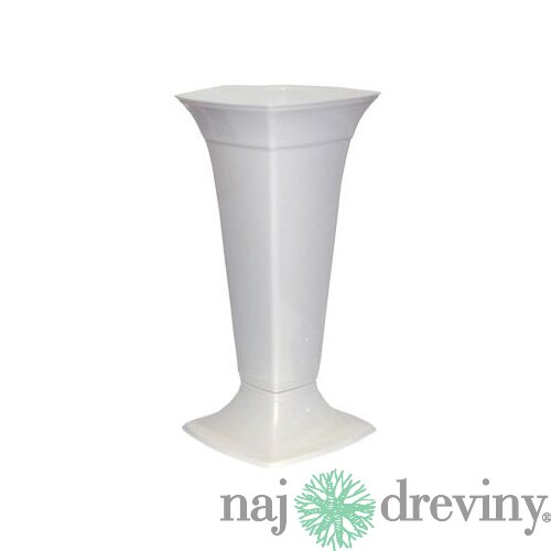 Váza 16x37cm biela zapichovacia plastová Prosperplast