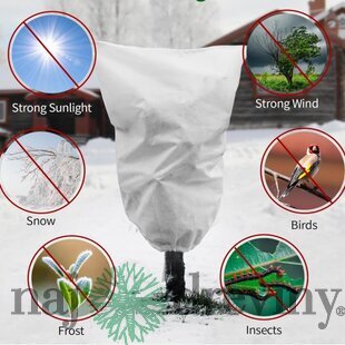 Veľký zimný obal/kryt na rastliny 60x80 cm biely