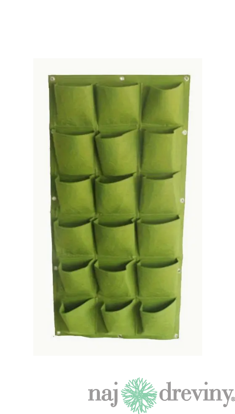 Vertikálna záhrada s 18 vreckami