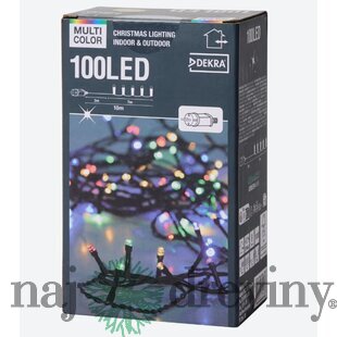 Viacfarebné vianočné osvetlenie (100 LED, 7m)