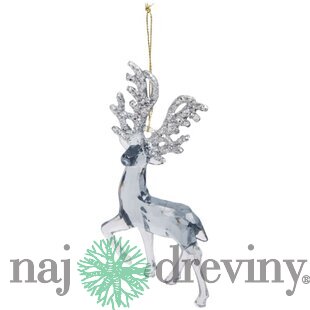 Vianočná akrylová odzdoba, stojací sob, závesný