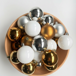Vianočné ozdobné guľe MIX farieb/ks