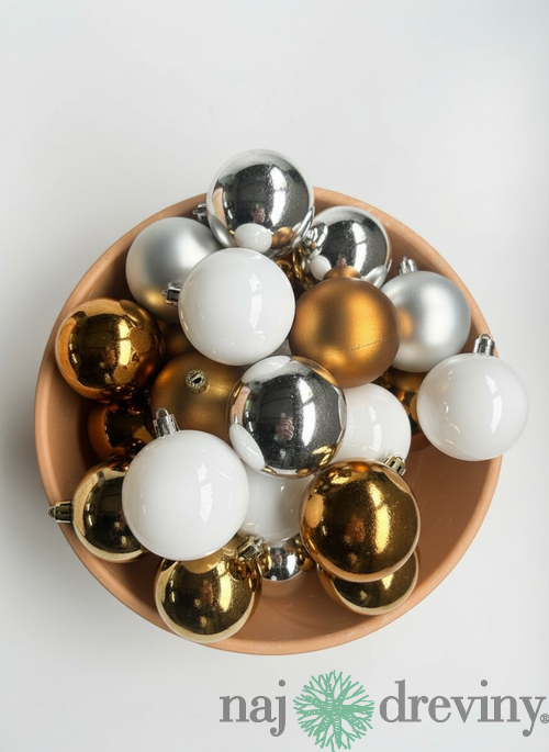 Vianočné ozdobné guľe MIX farieb/ks