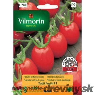 Vilmorin PREMIUM Rajčiak drobnoplodý vysoký, TUTTI FRUTTI, F1 sladký, koktejlový 7 z g
