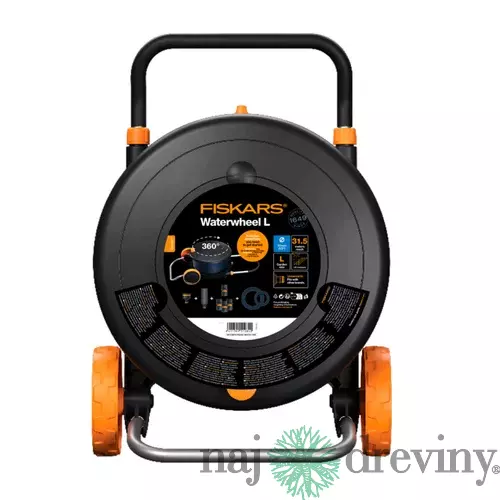 Vozík FISKARS s bubnom+hadica L 13mm 1/2 31,5 m 1071670