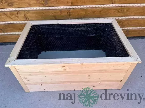 Vyvýšený drevený záhon 1,2x0,8x0,4 m