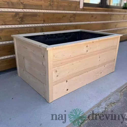 Vyvýšený drevený záhon 1,2x0,8x0,4 m