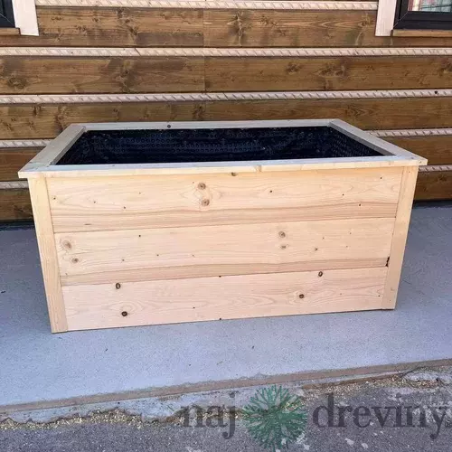 Vyvýšený drevený záhon 1,2x0,8x0,4 m
