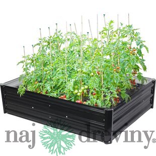 Záhon Strend Pro Garden, 3D dizajn, kovový, vyvýšený, 120x90x30 cm