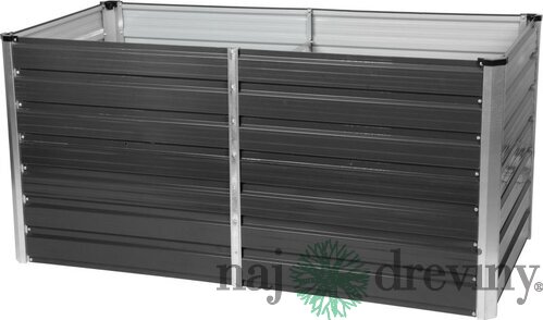 Záhon Strend Pro Garden, vyvýšený, 80x160x77 cm, kov, EXTRA PEVNÝ