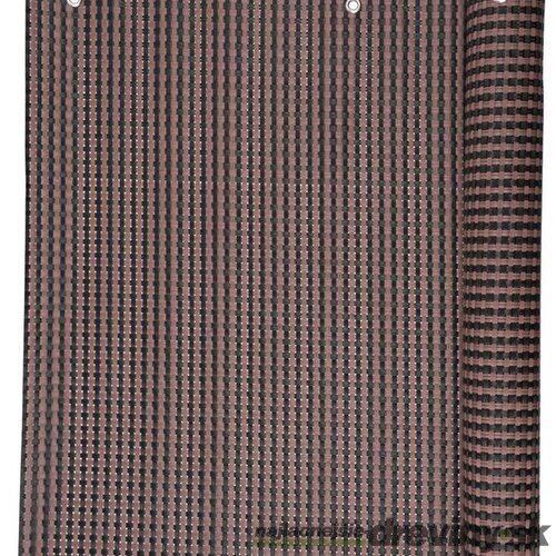 Zástena Polyratan 77 0,9x3 m, UV, 800 g/m2, hnedá-čierna, tieniaca na balkón, s okami